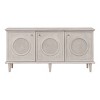 Treasure Trove Accents Three Door Credenza Palias White: MDF Construction, 32.5" Height, Divided Storage Cabinet - 2 of 4