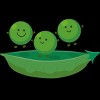 Girl's Design By Humans Cute jumping peas in pod cartoon illustration By thefrogfactory T-Shirt - 2 of 3