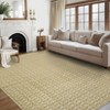 Washable Modern Braided Printed Rug Non Slip Low Pile Rug Soft Solid Throw Floor Cover Foldable Indoor Carpet for Living Room Bedroom Playroom - 2 of 4