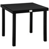 Maggift Patio End Table, Rectangular Outdoor Dining Table with All-Weather Faux Wood Top for Garden, Lawn, Patio, Silver, 47.25"*23.5"*21.25" - 4 of 4