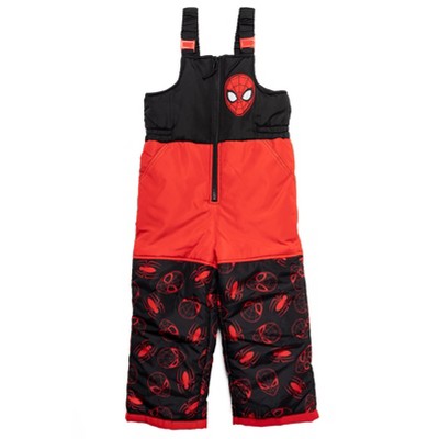 Marvel Avengers Spider-Man Zip Up Winter Snow Bib Ski Pants Toddler to Big Kid
