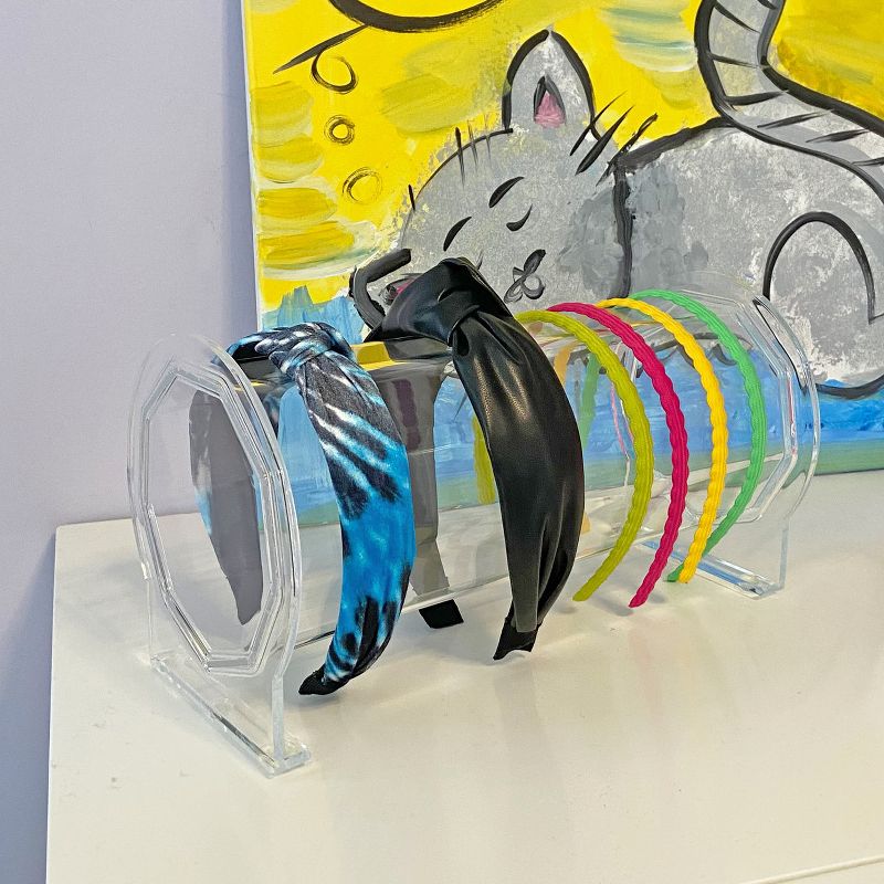 Azar Displays Small Acrylic Headband Holder, Size: 11.875" W x 6.5" H, 5 of 6