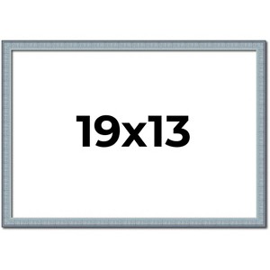 PosterPalooza | Textured Blue Picture Frame - UV Acrylic, Backing Board, Hanging Hardware Included - 1 of 4