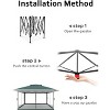 12x12 Canopy Tent, Pop Up Gazebo with Mosquito Netting, Outdoor Gazebo with 4 Sandbags - 3 of 4
