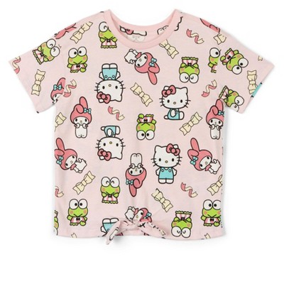Hello Kitty Little Girls' 3-Pack Short Sleeve Graphic T-Shirts with Foil My Melody Pink Multi 7-8 — фото 3