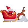 Gemmy Lightshow Airblown Inflatable Sewn in Micro LED Santa and Sleigh Takeoff Scene, 5.5 ft Tall - 4 of 4