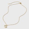 14K Gold Dipped Crystal and Mother of Pearl Circle Spinner Initial Necklace - A New Day™ - 3 of 4