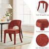 QingMoon Chenille Dining Chairs with Hollowed Out Backrest, Modern Upholstered Kitchen Chairs Set of 2, Accent Chairs for Living Room - 3 of 4