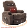 Rocker Recliner Chair w/ Massage and Heat, 360° Swivel and Rocking Function, Overstuffed Arms and Back for Ultimate Comfort - 2 of 4