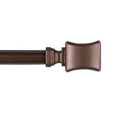 Amalgamated Textiles Exclusive Home Loran 1" Window Curtain Rod and Finial Set, Adjustable