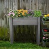 Anybear 31x31x16in Gray Wood Raised Garden Bed with Legs - 3 of 4
