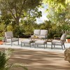 SONGMICS HOME Sencillo Collection - 6 Piece Patio Furniture Set, 1 Coffee Table, 1 Loveseat, 2 Lounge Chairs and 2 Ottomans, Gray and Beige - 2 of 4
