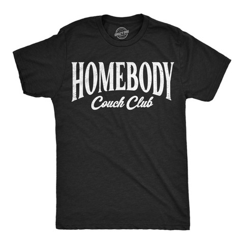 Мужские футболки Crazy Dog T-Shirts, Inc. Mens Funny T Shirts Homebody Couch Club Sarcastic Graphic Novelty Tee For Men - Crazy Dog Men's T Shirt for Introverts Black S