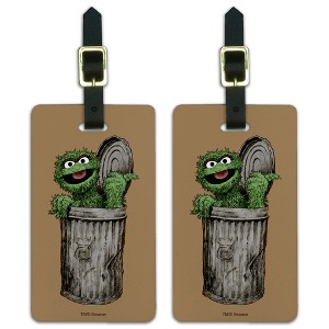 Sesame Street Vintage Oscar The Grouch Luggage ID Tags Set of 2 - 1 of 4