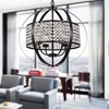 Warehouse Of Tiffany 20" x 20" x 64" 4-Light Elizabeth Globe Chandelier Black : Crystal, Adjustable Height, ETL Listed - 3 of 4
