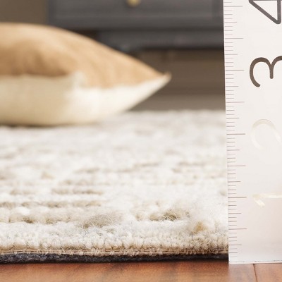Gray Abstract Handmade Wool Tufted 5' x 8' Area Rug