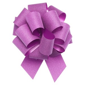 Unique Bargains Christmas Presents Bright Large Pull Bow Ribbons Glitter Gift Wrapping 10 Pcs - 1 of 4