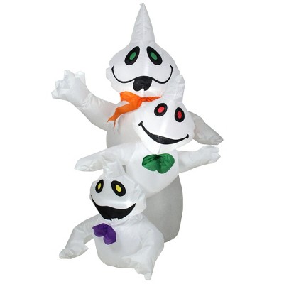 Northlight 3.5' Lighted Inflatable Halloween Ghost Trio Outdoor Yard Decoration