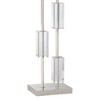 Pacific Coast Lighting Aurora 29 3/4" Tall Modern End Table Lamp Silver Clear Polished Nickel Finish Crystal Single White Shade Living Room Bedroom - 3 of 4