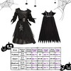 Garvee Black Witch Costume for Girls--Halloween Plush Witch Dress with Hat - 3 of 4