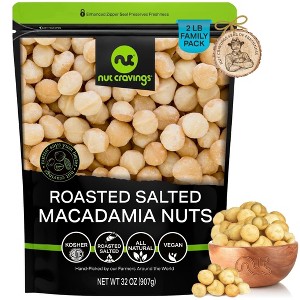 Macadamia Nuts Freshly Roasted & Salted Whole & Pieces by Nut Cravings - 1 of 4