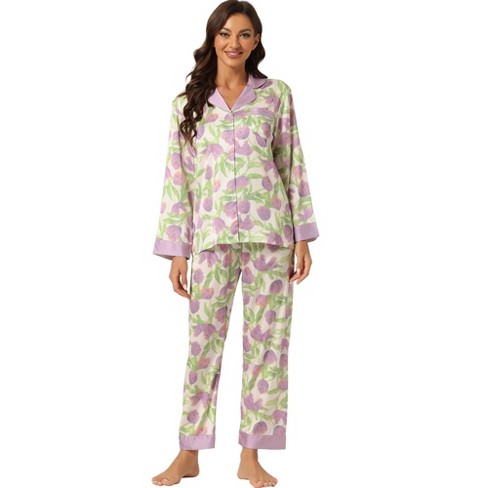Allegra K Women’s Soft Night Suit Pajama Sets Light Blue X-Small