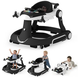 TODECARE 6-in-1 Baby Walker with Adjustable Height, Foldable