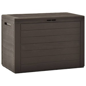 vidaXL Patio Storage Box Brown 30.7"x17.3"x21.7" - 1 of 4