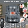KTMBDW Large Power Lift Recliner Chair with 8-Point Massage and Heat for Elderly, Overstuffed Wide Recliners with 2 Cup Holders,Side Pocket & USB Port - 2 of 4