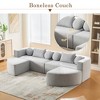 Whisen Boneless Couch Modular Sectional Sofa & Compression Sofa with Deep Seating and Curved Design - 4 of 4