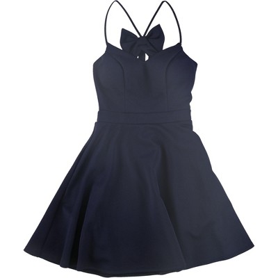 City Studio Womens Bow A-line Dress, Blue, 9