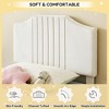 Twin Bed Frame Upholstered Platform with Headboard, Velvet Fabric Wrap, Non-Slip and Noise-Free,No Box Spring Needed - 4 of 4