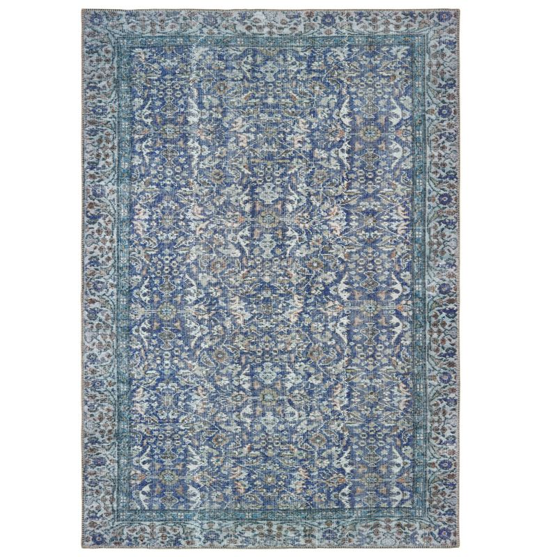 1&#39;9&#34;x2&#39;8&#34; Scarlett Vintage Floral Area Rug Blue - Captiv8e Designs, Power-Loomed, Low Pile, Stain-Resistant, 1 of 5