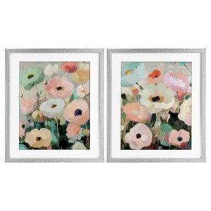 Stupell Industries Minty Garden Flowers , Gray, 13" x 16" - 1 of 4