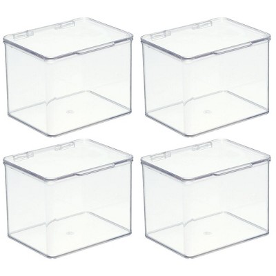 clear stackable storage boxes