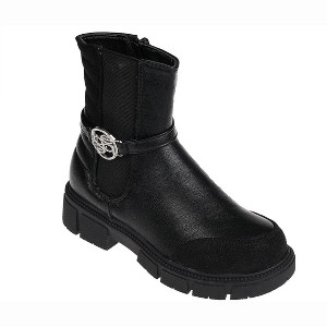 bebe Girl's Fashion Chelsea Boots Ankle Shoes for Kids with Back Quilted Collar - 1 of 4