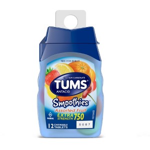 Tums Smoothies Antacids - Assorted Fruit - 12ct - 1 of 4