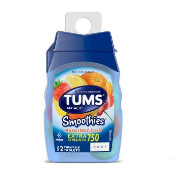 Tums Smoothies Antacids - Assorted Fruit - 12ct