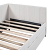 NicBex Twin Size Upholstered Daybed with Trundle,Sofa Bed Frame for Bedroom,Living Room,Apartment,Linen Fabric - 4 of 4
