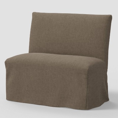 38" Jean Slipcovered Dining Banquette in Performance Textured Weave Driftwood - Threshold™