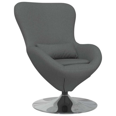 vidaXL Egg Chair Dark gray 63 x 73 x 90 cm fabric