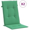 vidaXL Chair Cushion 2 Pcs, Garden High Back Chair Cushion, Water Repellent Seat Pad with Non-Slip Elastic Back for Garden Terrace - 3 of 4