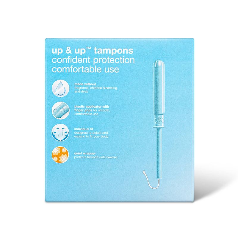 Rounded-Tip Plastic Applicator Unscented Super Plus Tampons - 36ct - up &#38; up&#8482;, 3 of 5