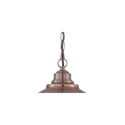 Farmhouse Copper Dome Pendant Light 13.98" Wide with Industrial Rustic Charm