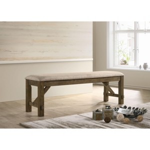 NicBex 40 Inch Storage Bench Modern Wooden Shoe Bench with Open Shelf and 2 Cushions for Living Room, Bedroom, Entryway - 1 of 4
