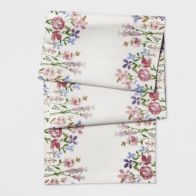 floral table runner