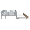 NicBex Twin Size Modern Wooden Daybed with Trundle, Guardrail & Open Storage for Bedroom and Living Room - 3 of 4