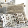 Trevino Embroidered Burlap Decorative Pillow - Levtex Home - 2 of 3