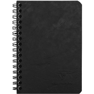 Clairefontaine Basic Wirebound Notebook - Ruled 50 sheets - 3 1/2 x 5 1/2 - Black - 1 of 4