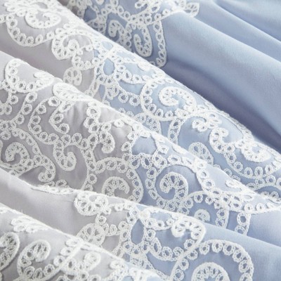 King Gray and Blue Reversible Microfiber Comforter Set